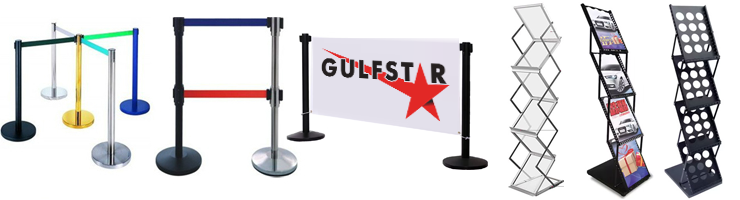 retractable queue stand stanchions